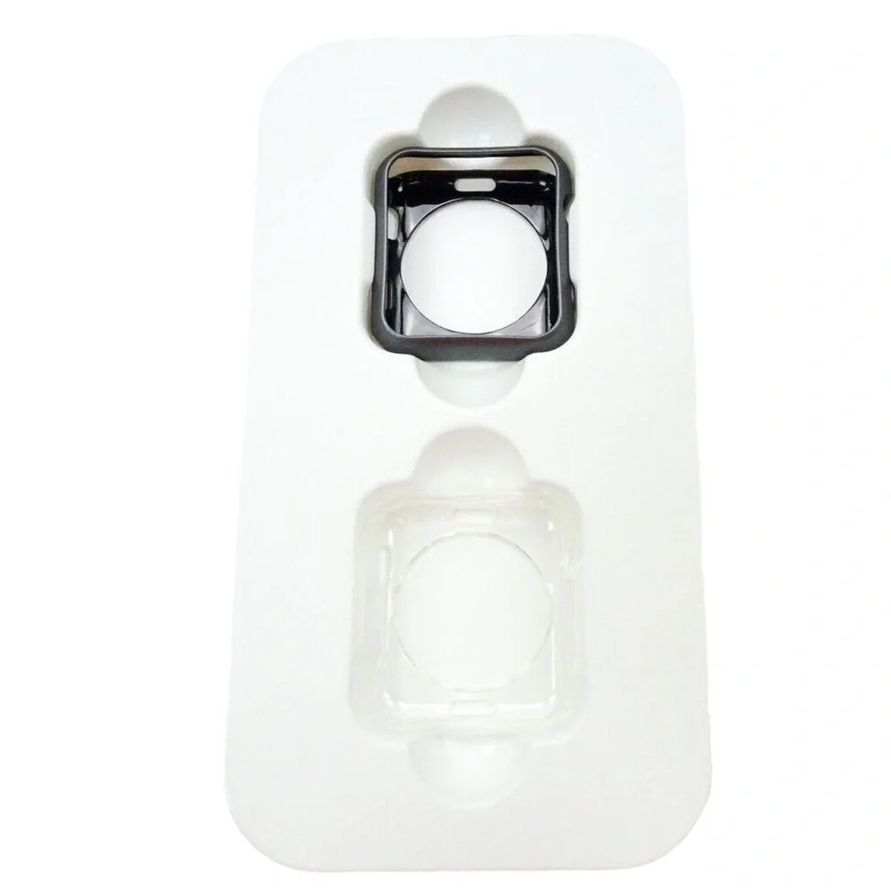 2PK-Modal-Bumper for smartwatch thermoplastic polyurethane -42mm/spacegrey&clear
